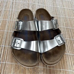 Birkenstock Kids Arizona Metallic Slip on Sandals